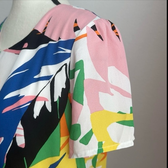 SHE + SKY | Tropical Print Dress | Size 10 - Picture 6 of 13